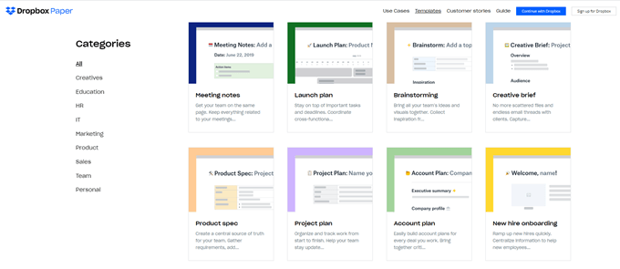 Dropbox-Paper-Template-Thư viện - Mẹo kỹ thuật trực tuyến Cách chọn mẫu giấy thiết kế sẵn trong Dropbox ảnh 4