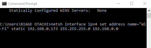 Thay đổi địa chỉ IP và máy chủ DNS bằng Command Prompt 8 Thay đổi địa chỉ IP và máy chủ DNS bằng Command Prompt