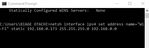 Thay đổi địa chỉ IP và máy chủ DNS bằng Command Prompt 8 Thay đổi địa chỉ IP và máy chủ DNS bằng Command Prompt