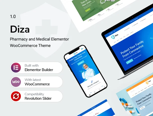 Tải xuống: Diza - Cửa hàng Dược phẩm Elementor WooCommerce Theme | Chủ đề hay nhất 5 Diza - Cửa hàng dược phẩm Elementor WooCommerce Theme - 5