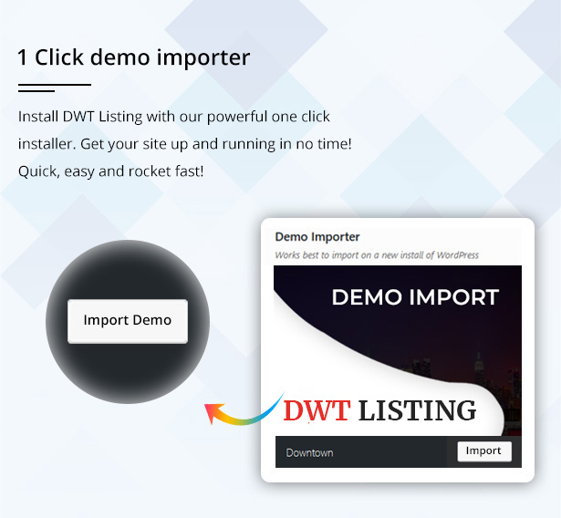 trung tâm thành phố nhập khẩu demo một cú nhấp chuột