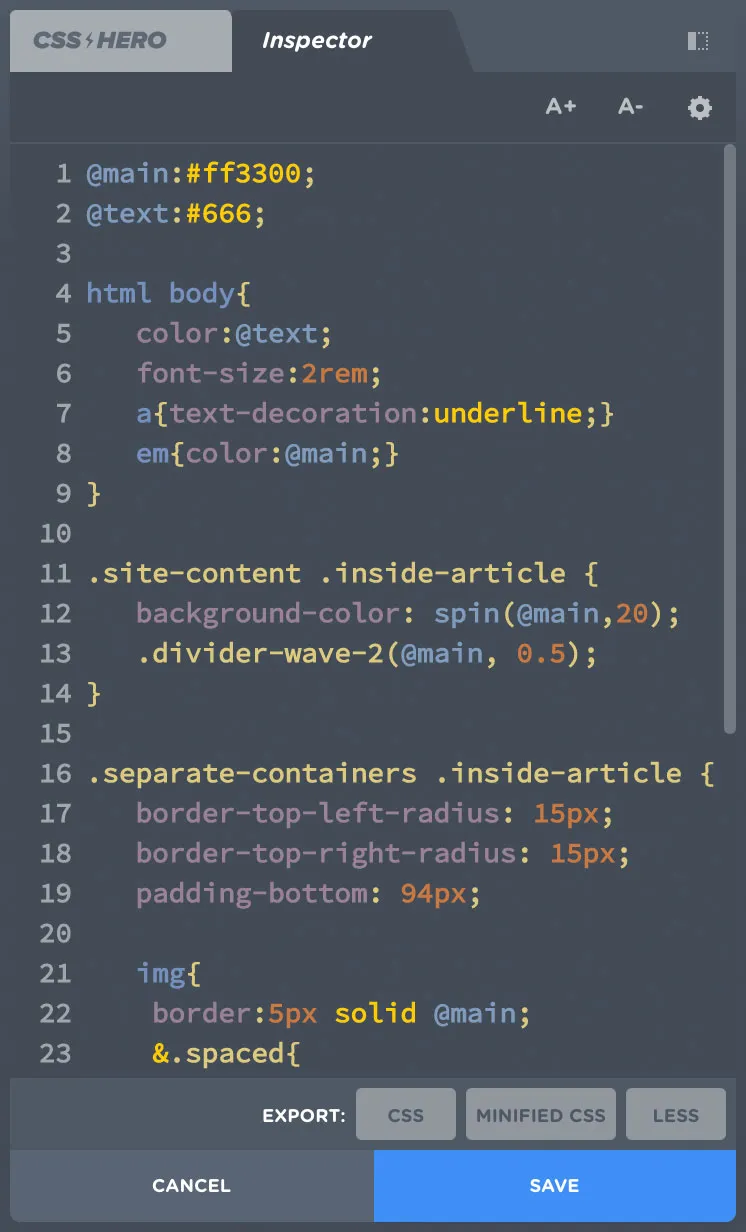 CSS Hero Visual CSS Editor 8