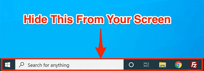 Cách ẩn thanh tác vụ trong Windows 10