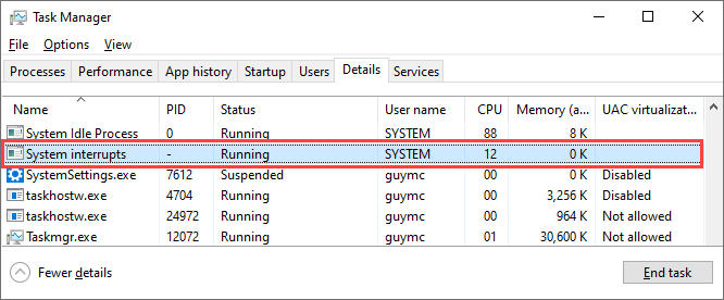Cách khắc phục sự cố gián đoạn hệ thống Sử dụng CPU cao trong Windows 10 4 Cách khắc phục sự cố gián đoạn hệ thống Sử dụng CPU cao trong Windows 10