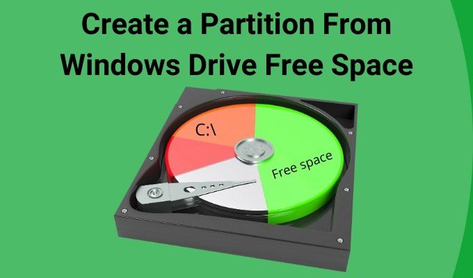 Cách tạo phân vùng từ Windows Drive Free Space