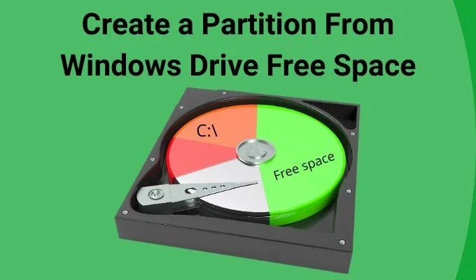 Cách tạo phân vùng từ Windows Drive Free Space