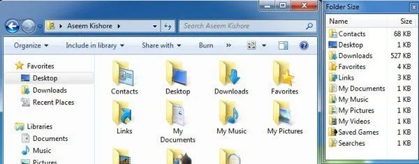 kích thước thư mục