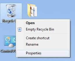 thuộc tính thùng rác