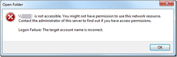 Khắc phục lỗi “Đăng nhập thất bại: Tên tài khoản đích không chính xác”