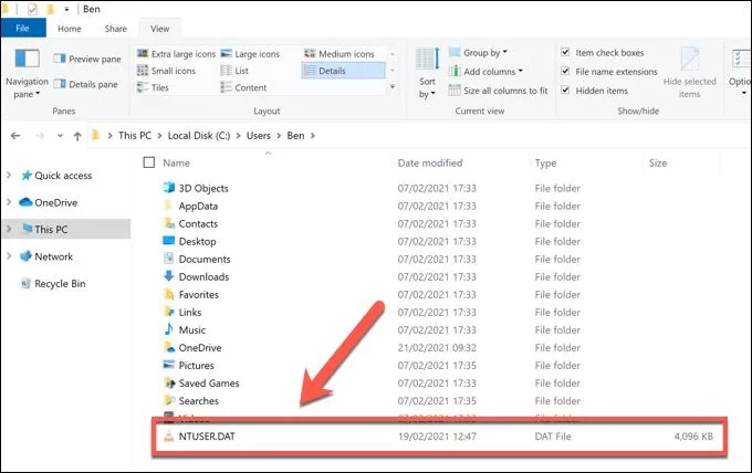 Ntuser.dat trong Windows 10 là gì và nó có thể bị xóa không? 2 Ntuser.dat trong Windows 10 là gì và nó có thể bị xóa không?
