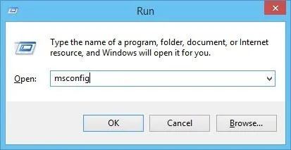 bắt đầu msconfig