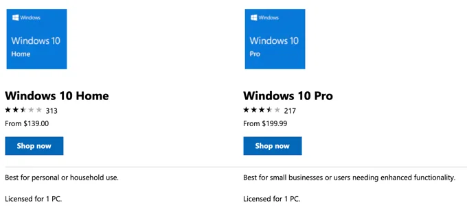 Windows 10 Pro và Home: Sự khác biệt là gì? 2 Windows 10 Pro và Home: Sự khác biệt là gì?