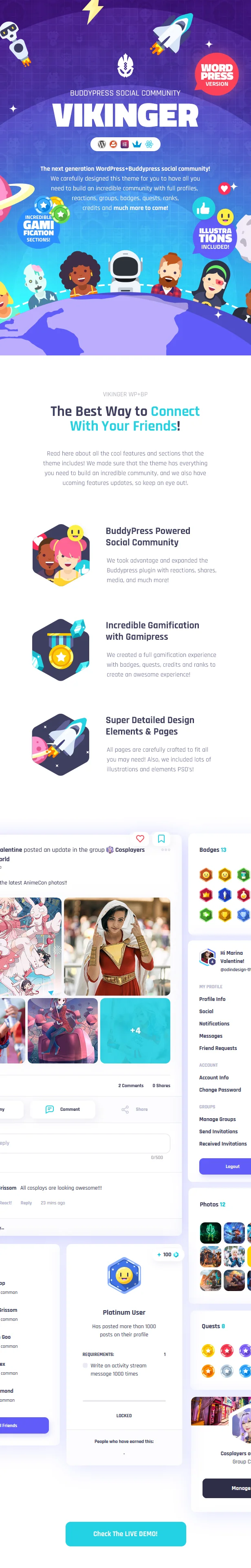 Vikinger - Cộng đồng xã hội BuddyPress và GamiPress - 15