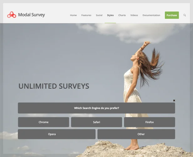 Full Width Style WordPress Survey & Poll Plugin