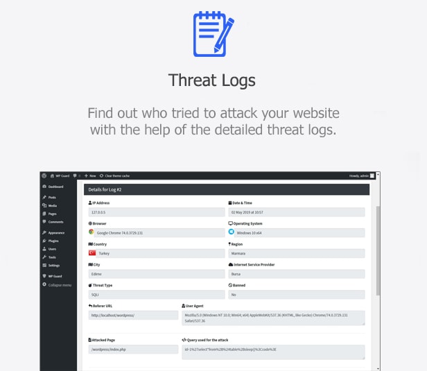 WP Guard - Plugin Bảo mật, Tường lửa & Chống Thư rác cho WordPress - 3