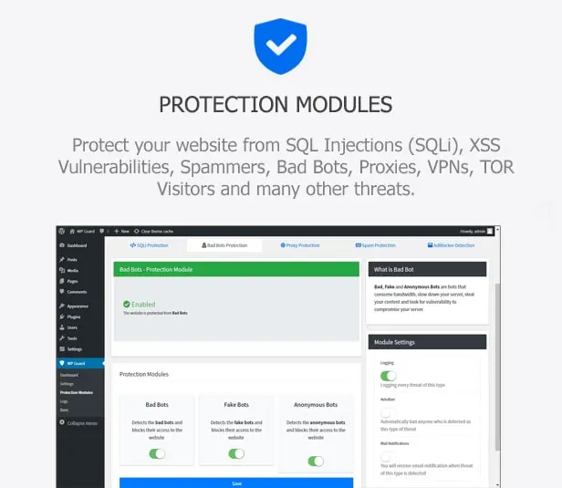 Tải xuống: WP Guard - Plugin Bảo mật, Tường lửa & Chống Thư rác cho WordPress 2 WP Guard - Plugin Bảo mật, Tường lửa & Chống Thư rác cho WordPress - 2