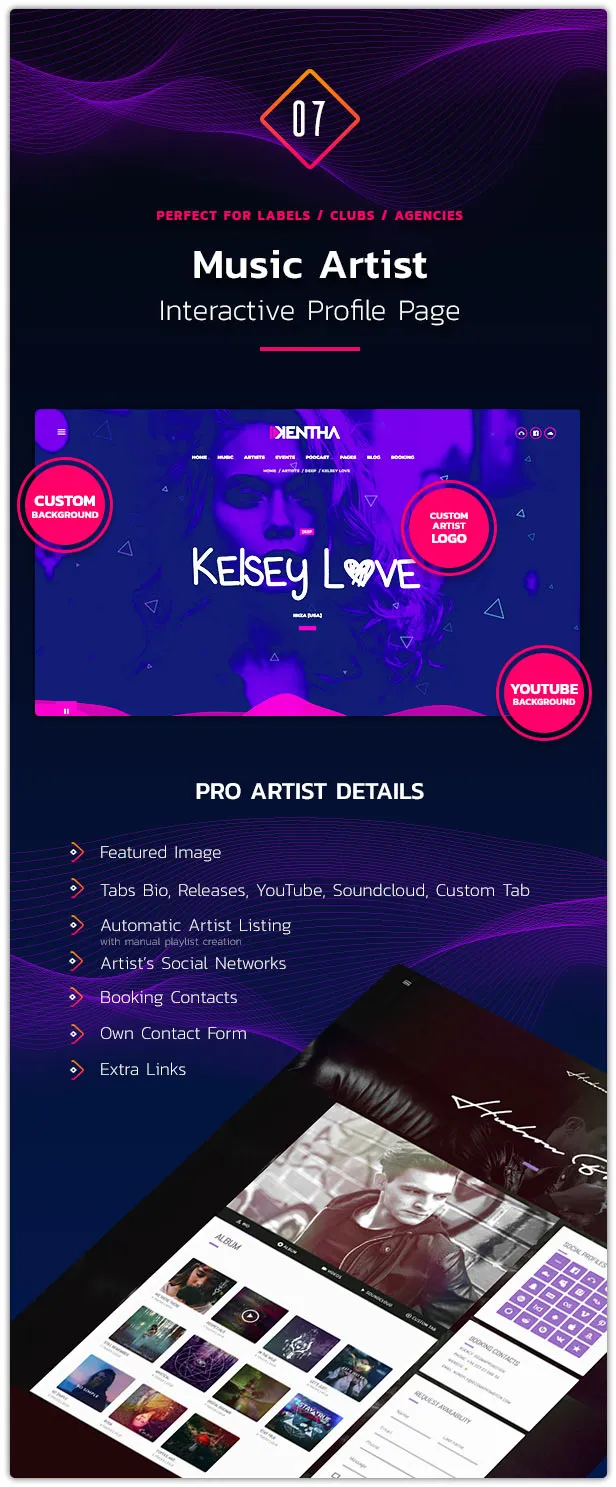 Kentha Music WordPress Theme 08
