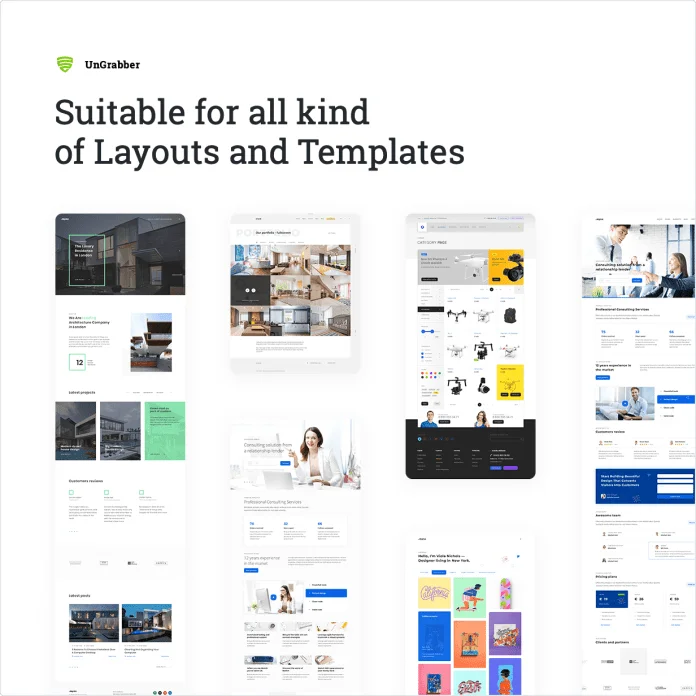 Tải xuống: UnGrabber - Bảo vệ nội dung cho WordPress 7 Thích hợp cho tất cả các loại Bố cục và Mẫu