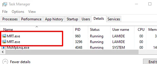 Mrt.exe trong Windows là gì và nó có an toàn không? 23 Mrt.exe trong Windows là gì và nó có an toàn không?