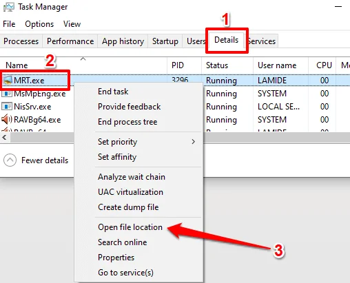 Mrt.exe trong Windows là gì và nó có an toàn không?