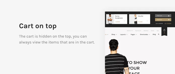 Giỏ hàng trên đầu trang