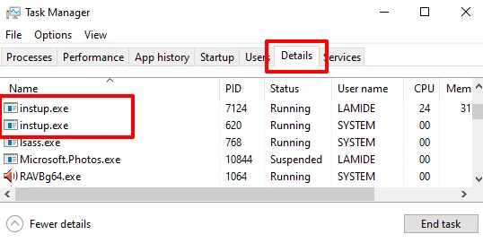 Instup.exe là gì và nó có an toàn không? 4 Instup.exe là gì và nó có an toàn không?