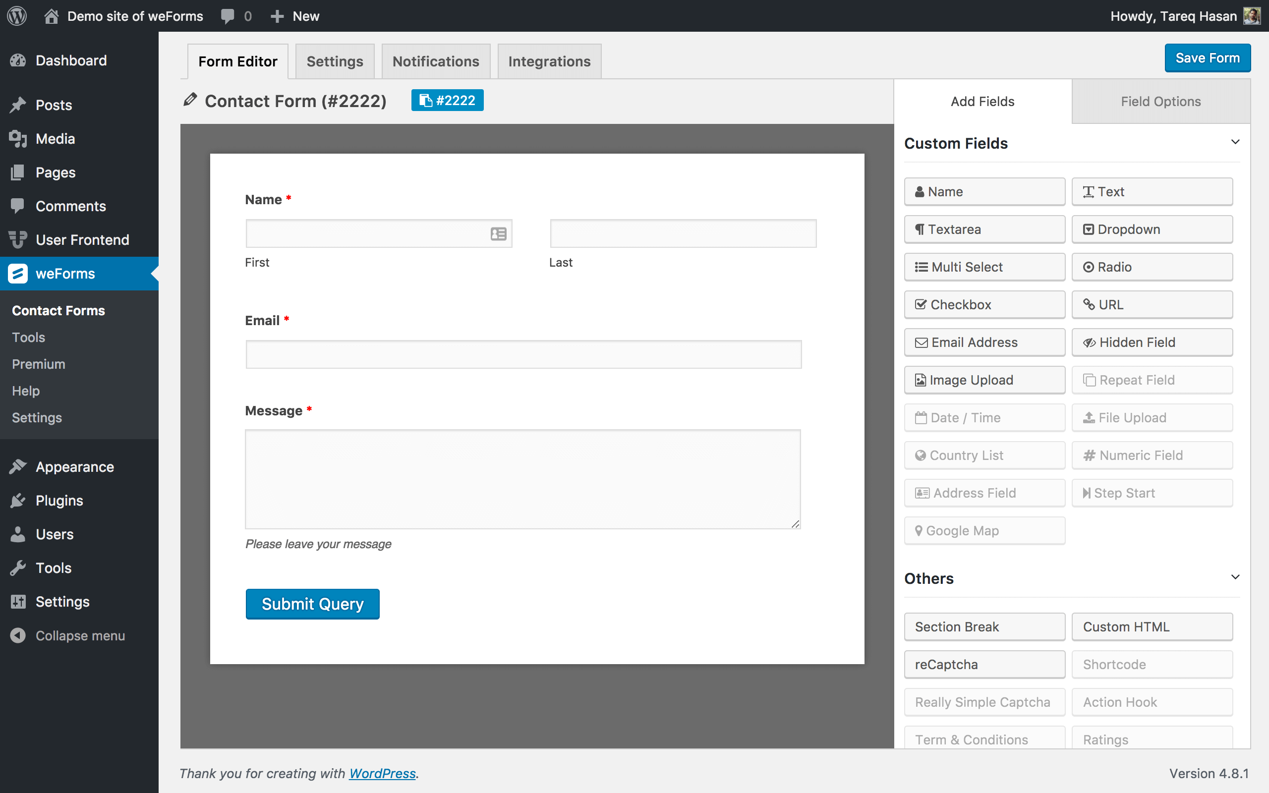 weForms PRO v1.3.17 NULLED - Fastest Contact Form Plugin For WordPress By weDevs