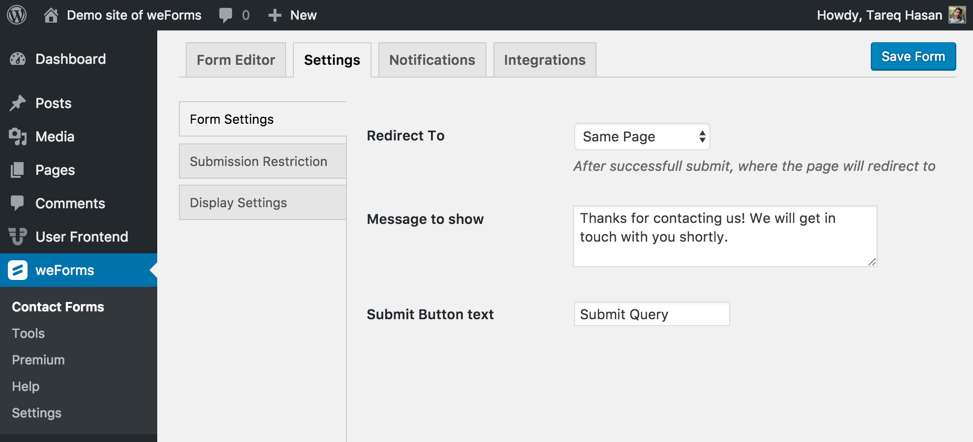 weForms PRO v1.3.17 NULLED - Fastest Contact Form Plugin For WordPress By weDevs