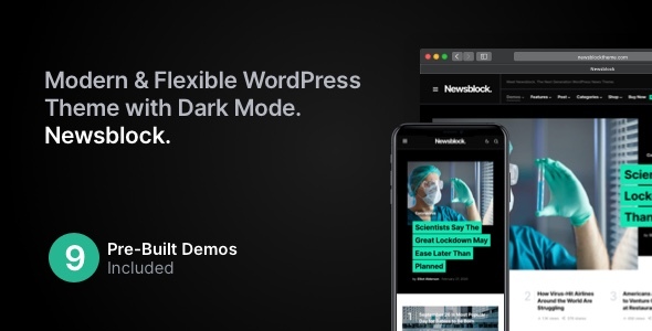 Download: Newsblock – News & Magazine WordPress Theme with Dark Mode