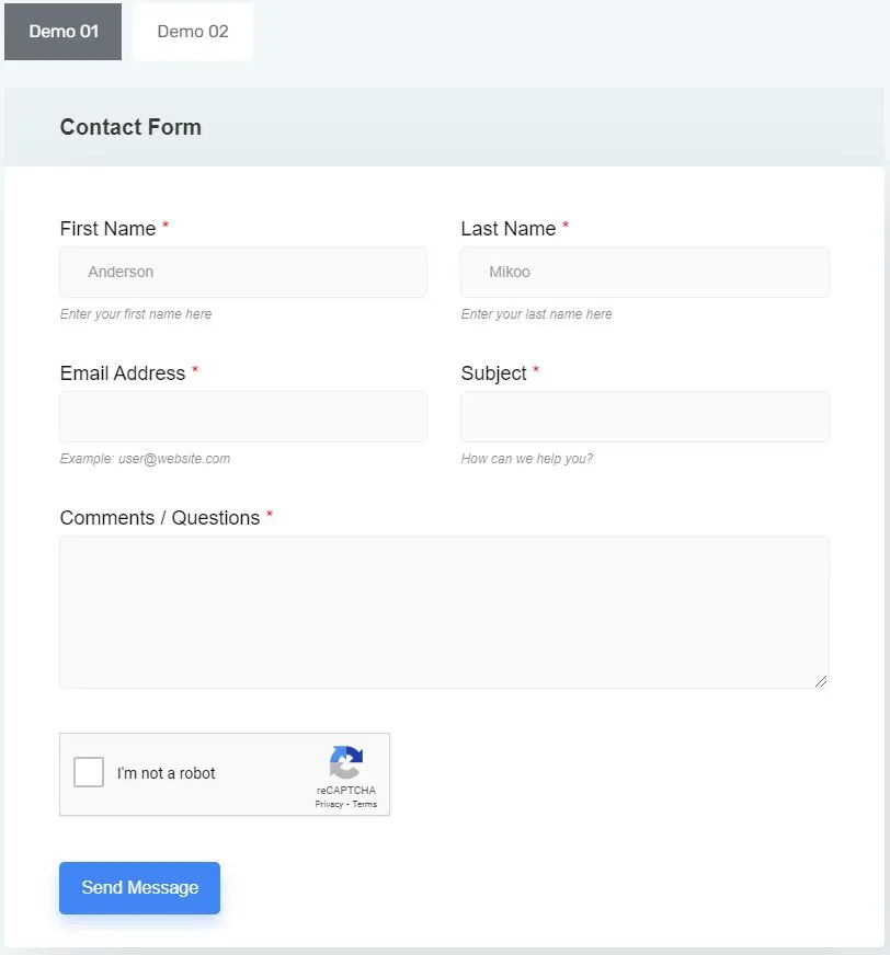 Những gì bạn có thể xây dựng với MetForm