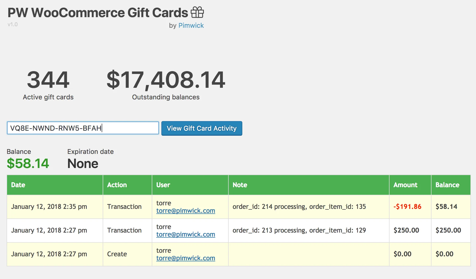 PW WooCommerce Gift Cards Pro v1.402 NULLED - PimWick 6 PW WooCommerce Gift Cards Pro By PimWick 6