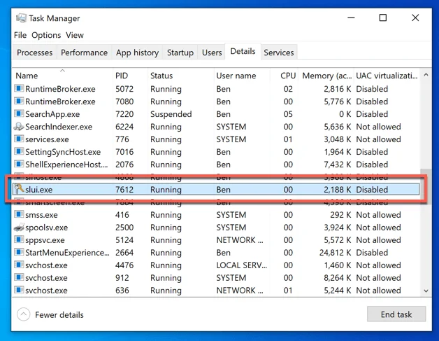 Slui.exe trong Windows là gì và nó có an toàn không? 2 Slui.exe trong Windows là gì và nó có an toàn không?