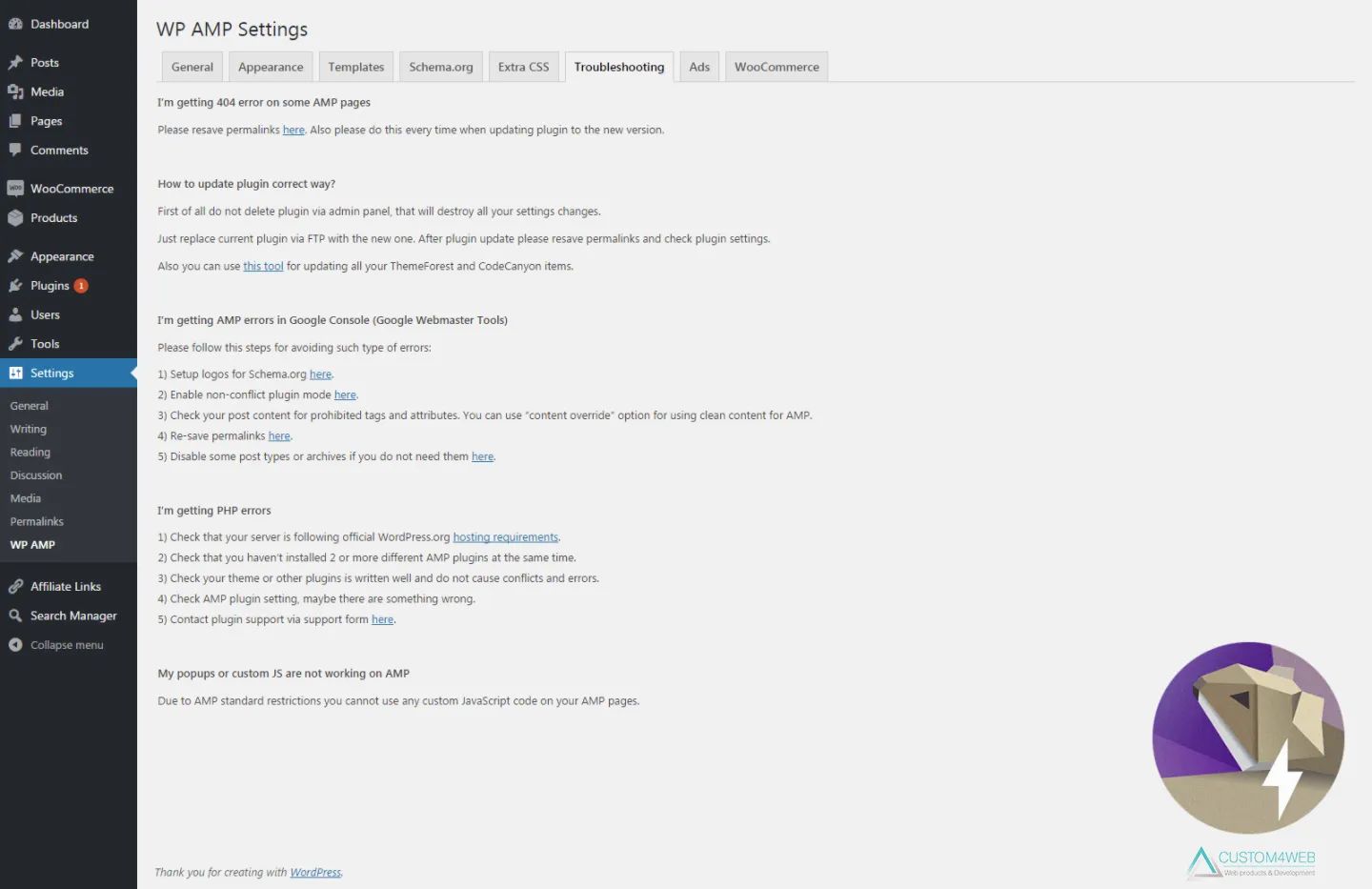 WP AMP — Accelerated Mobile Pages for WordPress and WooCommerce 8