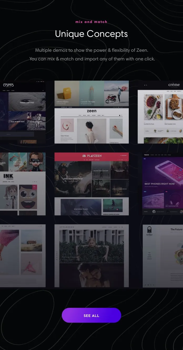 Zeen có rất nhiều bản demo