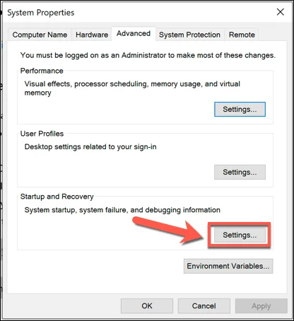6-Mở-Phục hồi-Settings-Menu - Bàn trợ giúp Geek Cách phân tích tệp kết xuất bộ nhớ (.dmp) trong Windows 10 hình 6