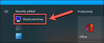 14-Launch-BlueScreenView - Bộ phận trợ giúp Geek Cách phân tích tệp kết xuất bộ nhớ (.dmp) trong Windows 10 hình 14