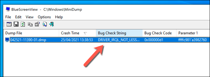 17-Bluescreenview-Stop-code-name - Help Desk Geek Cách phân tích tệp kết xuất bộ nhớ (.dmp) trong Windows 10 hình 17