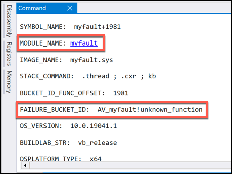 13-Windbg-Module-Name-Ví dụ - Help Desk Geek Cách phân tích tệp kết xuất bộ nhớ (.dmp) trong Windows 10 hình 13