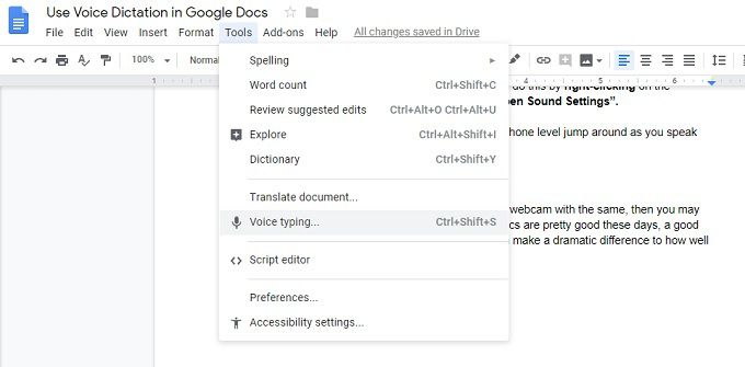 Cách sử dụng chính tả bằng giọng nói trong Google Tài liệu 4 Cách sử dụng chính tả bằng giọng nói trong Google Tài liệu