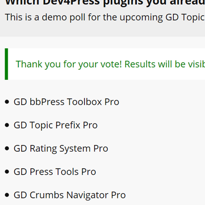 GD Topic Polls Pro for bbPress v3.3.2 NULLED - Dev4Press