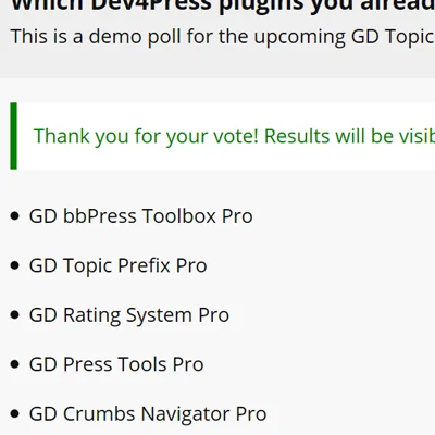 GD Topic Polls Pro for bbPress v3.3.2 NULLED - Dev4Press