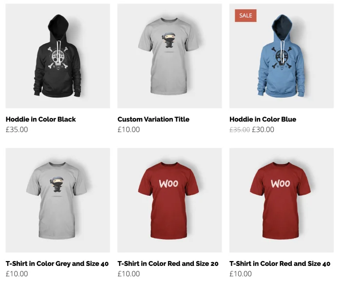 Hiển thị các Biến thể dưới dạng Sản phẩm Đơn lẻ