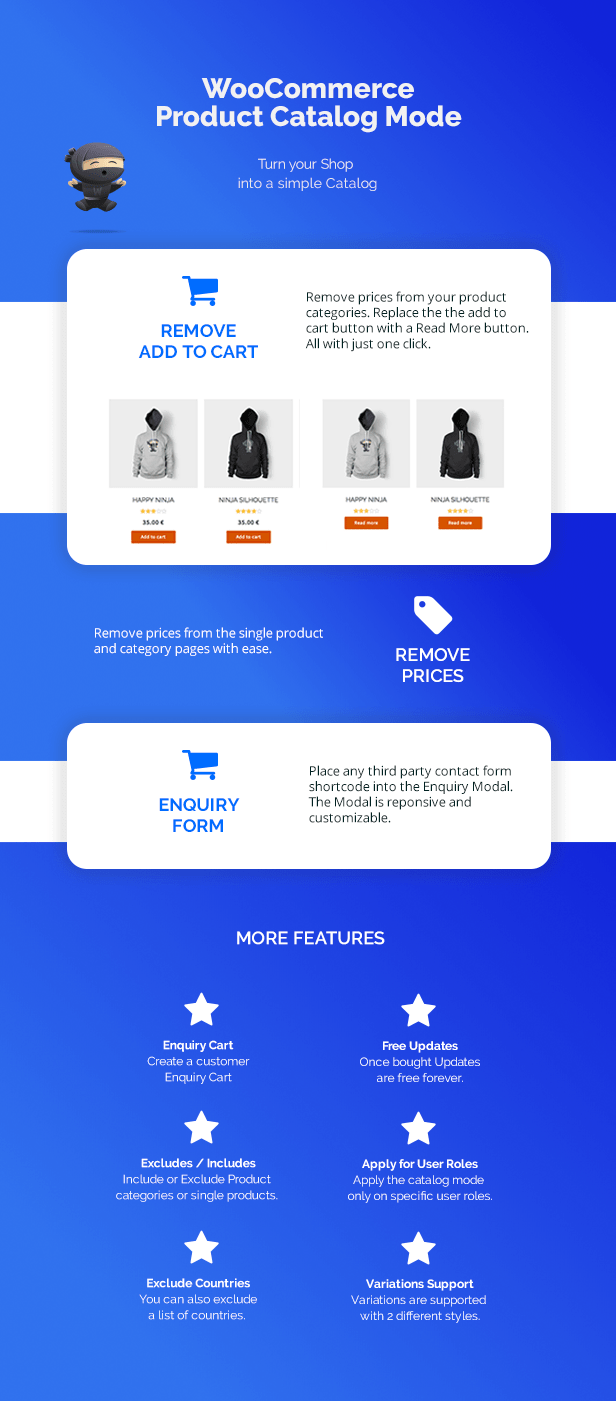 WooCommerce Các tính năng của chế độ danh mục sản phẩm
