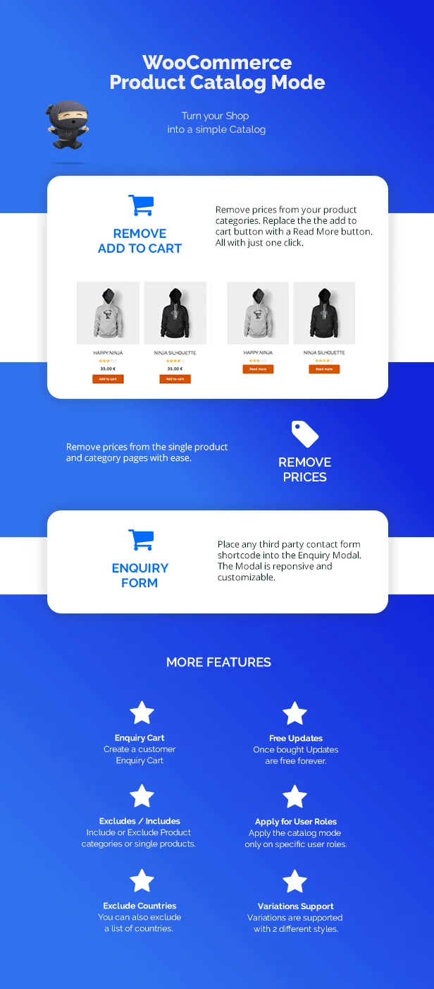 WooCommerce Các tính năng của chế độ danh mục sản phẩm