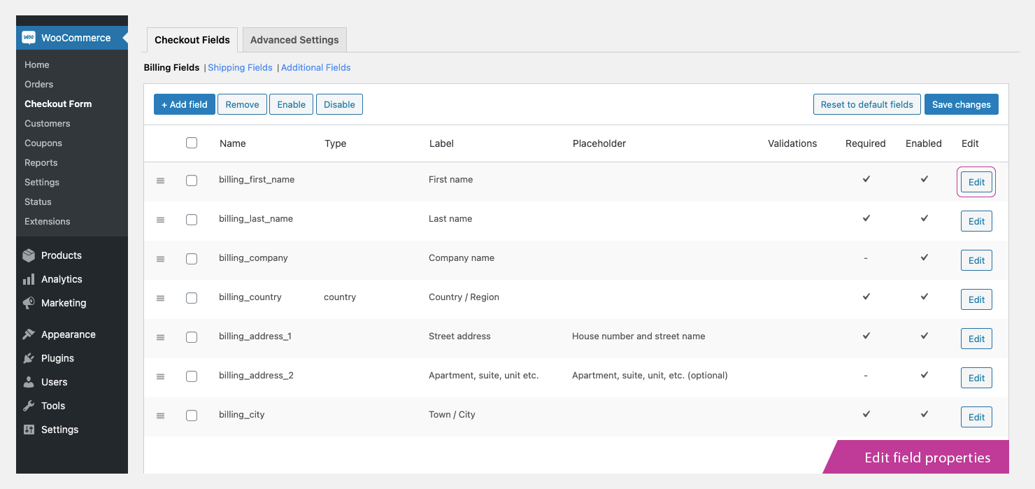 Checkout Field Editor for WooCommerce Pro 4
