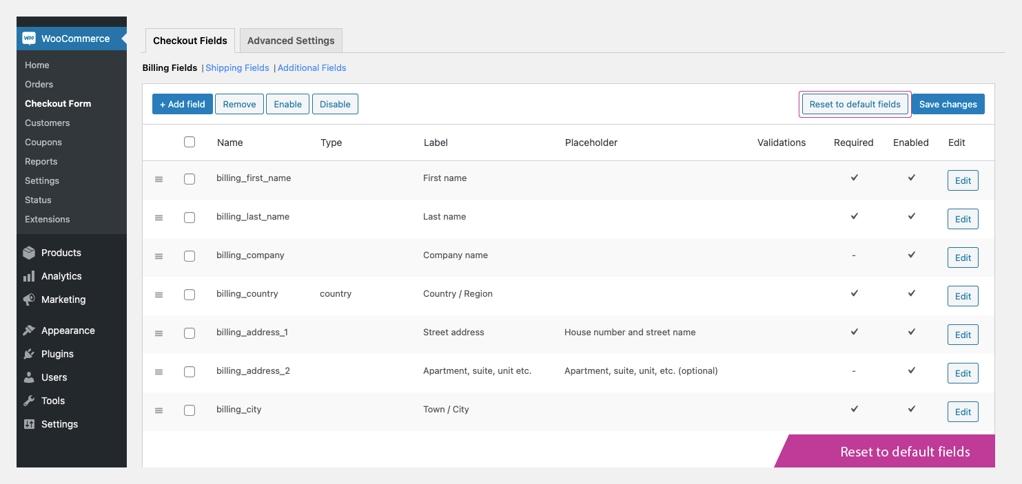 Checkout Field Editor for WooCommerce Pro 7