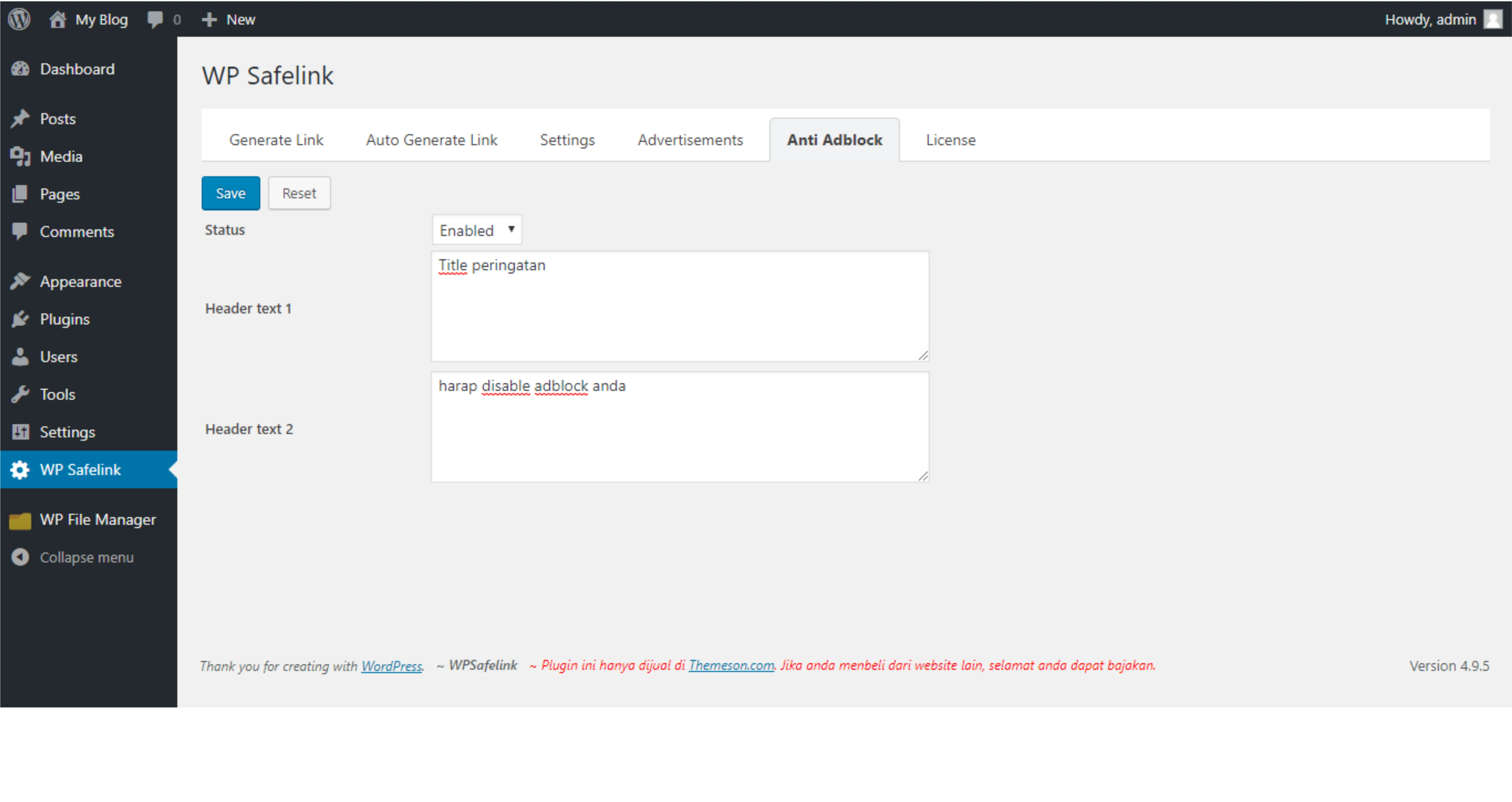 WP Safelink - Converter Your Download Link to Adsense 2