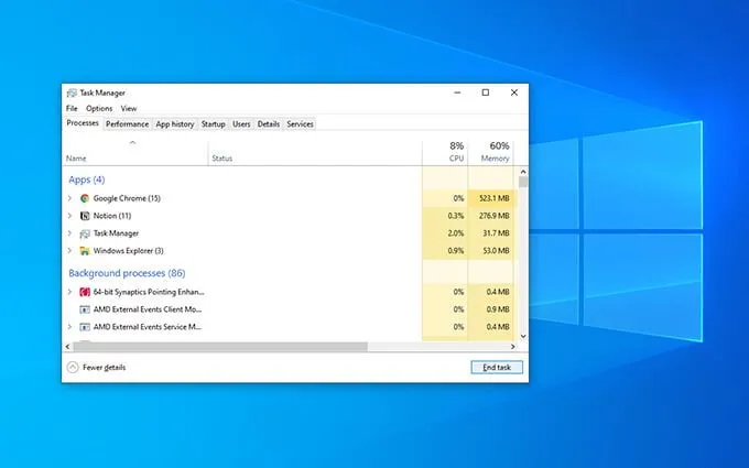 13 cách mở Task Manager trên Windows 10