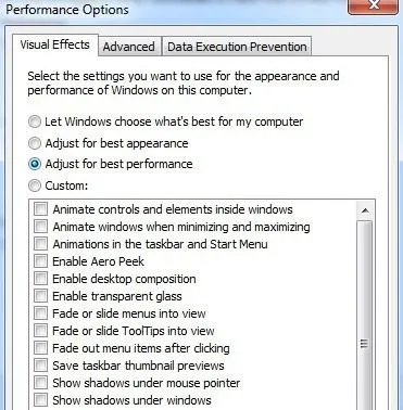 14 cách để tăng tốc thời gian khởi động của Windows 2 tùy chọn hiệu suất
