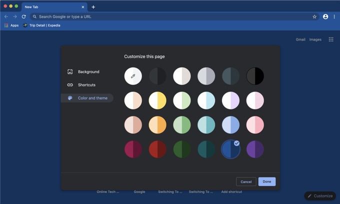 Cách thay đổi nền trong Google Chrome 22 Cách thay đổi nền trong Google Chrome
